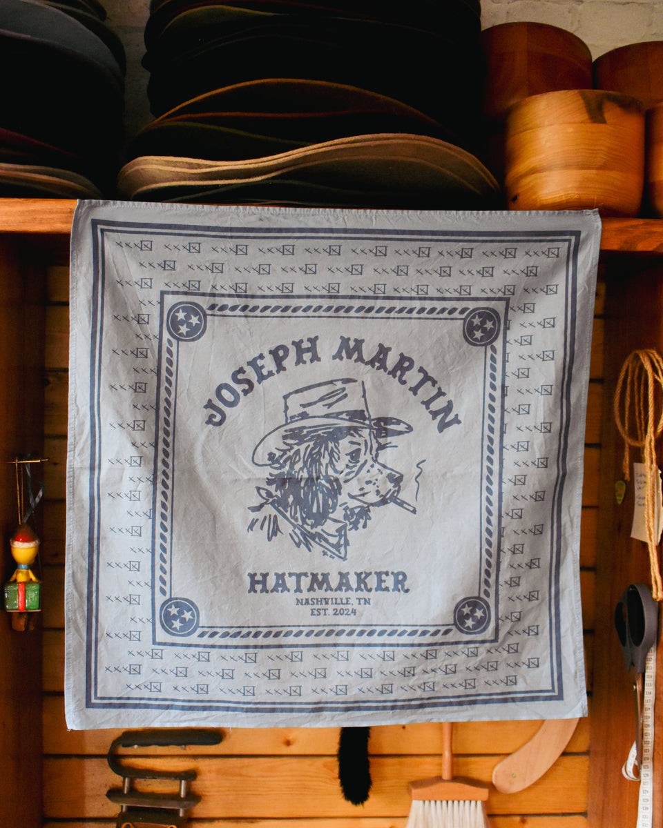 Cowboy George Bandana - Denim Blue – Joseph Martin Hatmaker